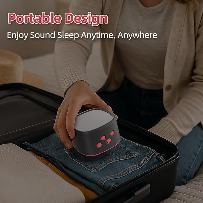 2-in-1 Red Light for Sleep with White Noise, Red Light Relaxation Lamp, Ideal for Bedroom, Meditation, Naps, Yoga and Travel