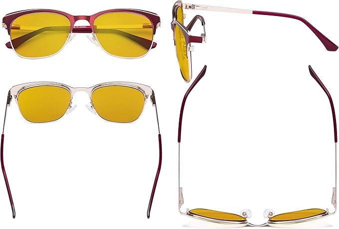 Eyekepper Blue Light Glasses - Square Digital Eyeglasses for Women Blocking Computer Screen UV Rays