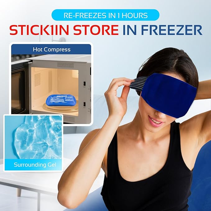 Ice Packs for Injuries Reusable (3-Piece Set) – Hot and Cold Ice Packs for Knee, Reusable Gel Wraps Support, Adjustable Ice Pack Pain Relief for Shoulders, Back Joints Muscles, Knees, Arms and Legs