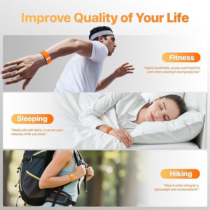 Nylon Replacement Strap Compatible with Hume Band - Breathable & Sweatproof Sport Loop for Hume Health Band - Metal Buckle & Loop Closure for Secure - Adjustable Wristband Strap for Fitness Tracker