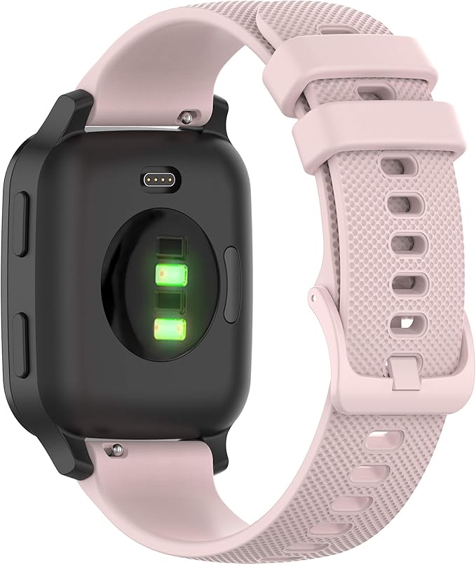 Compatible with Garmin Venu Sq Bands for Women Men, 20mm Quick Release Silicone Replacement Band Wristbands Straps Bracelet Fit for Garmin Vivoactive 3 Music, Forerunner 245 645 (Pink)