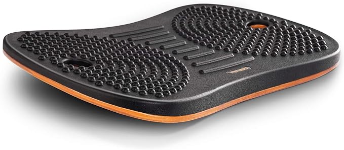 FEZIBO Standing Desk Mat Balance Board, Anti Fatigue Mat Standing Desk Office, Wobble Board with Ergonomic Design, Obsidian Black