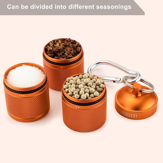 Three Layer Large Pill Organizer, Aluminium, Metal Dispensers, Waterproof, Can Store Pills Anything Sizes, Vitamins, Cod Liver Oil, Supplements and Medication (Orange)