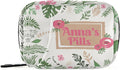 Custom Pill Box 7 Day Pill Case Bag Leaves Flowers Personalized Name Travel Pill Organizer Bag with Zipper Portable Weekly Case Compact Size for Vitamin Supplement Holder