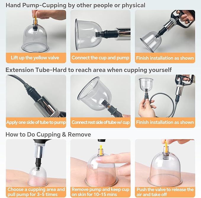 Cupping Set Massage Therapy Cups Cupping Kit for Body Cellulite 24 Suction Cups