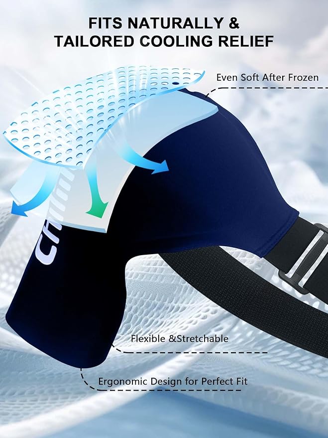 Shoulder Ice Pack Wrap, Reusable Hot and Cold Therapy Compression Wrap for Rotator Cuff, Arm, and Shoulder Periarthritis Pain Relief, Fatigue Reduction,Post-Surgical Rehabilitation