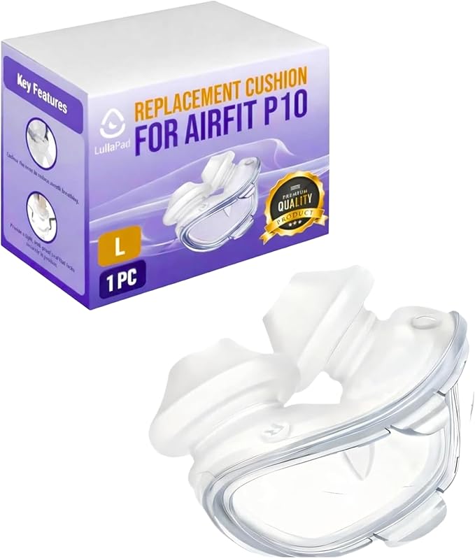 Air-Fit P10 Nasal Pillow Cushion - Silicone Replacement Nose Pillows - Leak-Free Seal & Lightweight Comfort Replacement Supplies for Uninterrupted Sleep - Large 1 Pack