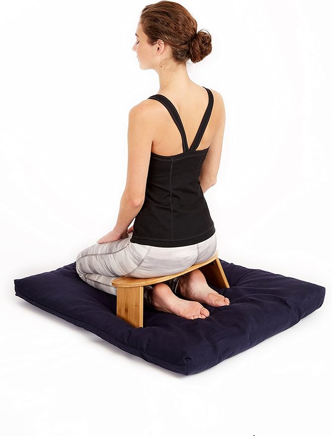 Bamboo Ergonomic Folding Meditation Bench - Seiza Bench - Ideal for Vipassana and Transcendental Meditation