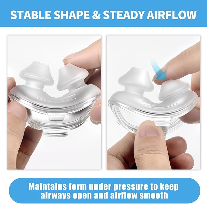 3 Pack Replacement Nasal Pillow Cushion for ResMed Airfit P10, Medium, Compatiable with Orignal Airfit P10 Frame, Replacement Nasal Pillow CPAP Mask Cushion, Soft & Durable