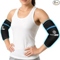 ComfiTECH Dual-Gel Elbow Ice Pack Wrap with Extended 30-Minute Cooling, Detachable Ice Pack & Flexible Reusable Gel Ice Sleeve for Tennis Elbow, Golfer Arm, Muscle Relaxation, Medium, 2 Packs