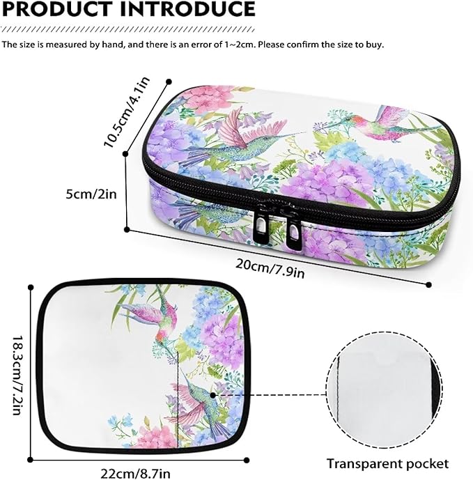 Florla Hummingbird Insulin Cooler Travel Case for Insulin Pen Diabetic Medical Cooler Bag Portable Medication Cooler Bag for Insulin Pens and Blood Glucose Monitor Supplie
