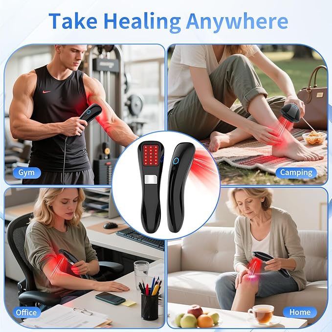 Handheld Red Light Therapy for Human and Pet,Portable Low Level Led 620nm Red Light Wand for Joints & Muscles Pain Relief for Dog and Cat