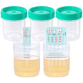 Easy@Home Specimen Test Cups with Screw-on Lids, Leak-proof Urine Collection Containers, for Test Strips and Kits, 3OZ Large Volume, 5 Pack