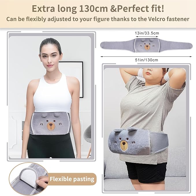 Hot Water Bag,Hot Water Bottle Rubber Warm Water Bag Pouch with Soft Waist Cover for Neck and Shoulder, Back,Hand, Legs, Waist Warm