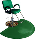 Rhino Mats, Rhino Hide Salon Mat, Non-Slip Standing Cushioned Comfort Anti-Fatigue Mat for Salon, Barbershop, or Spa (Green Semi-Circle, 3' x 5' x 1/2")