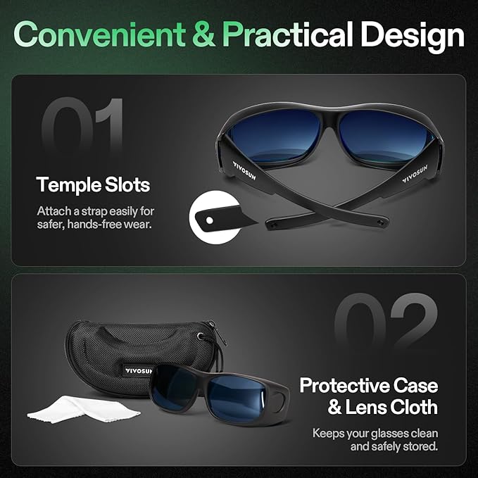 VIVOSUN Grow Room Glasses, Indoor Hydroponics LED Grow Light Glasses, Anti-UV Glasse for Visual Eye Protection, 2pcs