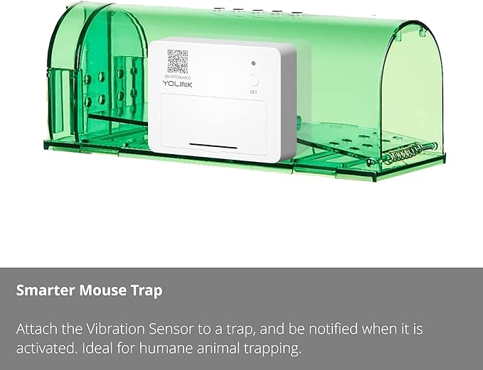 YoLink LoRa Smart Vibration Sensor & Hub Starter Kit: Hub & Smart Shock, Glass Break, Tamper, Movement Detector, Generator Running, Email/SMS/Push Alerts, 1/4 Mile Open Air Range, Alexa, IFTTT