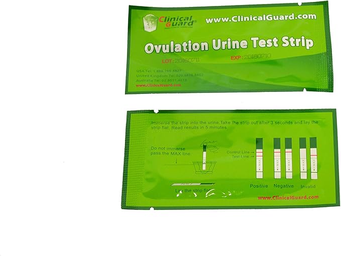 Clinical Guard Ovulation Test Strips Pack of 25 - Accurate Measurement Within 5 min - Ovulation Tests Cost-Effective Fertility Test for Women