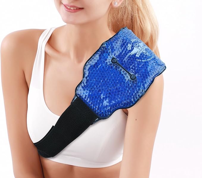 Set of 2 Large Ice Packs for Injuries, Ice Wrap Hot Pack for Pain Relief, Knee, Sciatica, Back, Migraine, Arthritis,Shoulder Pain Ice Pack-Neck Warmer-Set Includes 2 Ice Heat Packs,Extension Straps