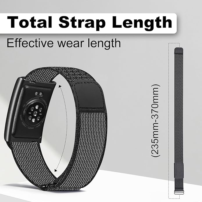 Hook & Loop Sport Nylon Ankle/Arm/Wrist Band Compatible with Amazfit Helio, Quick Release with Cover Design Bicep Strap for Women Men