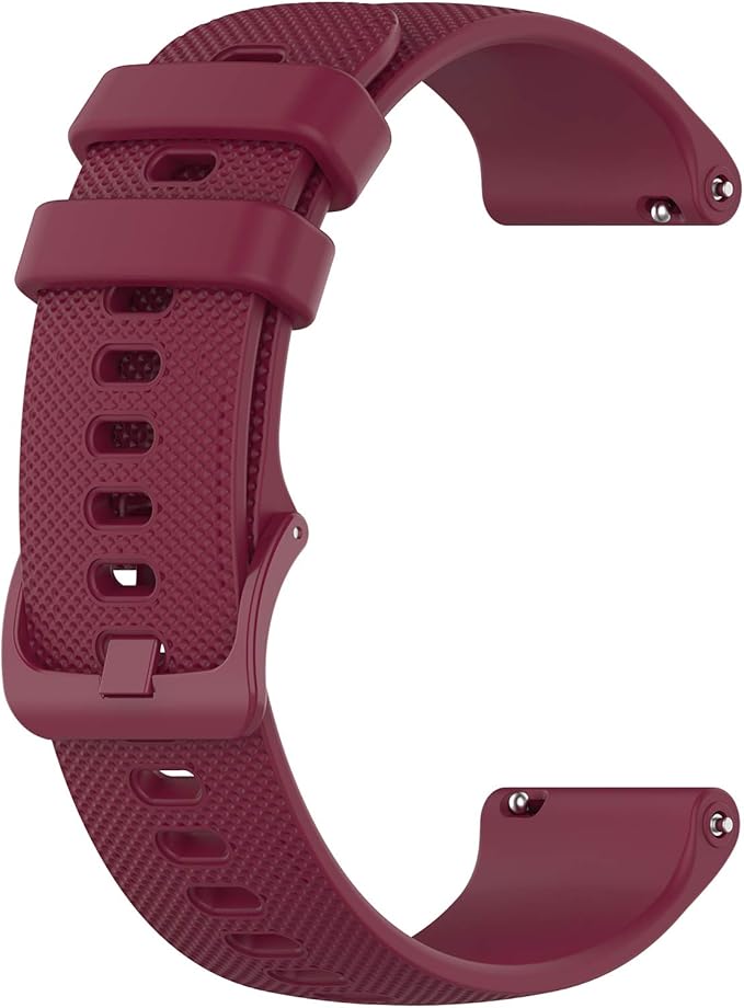 Compatible with Garmin Venu Sq Bands for Women Men, 20mm Quick Release Silicone Replacement Band Wristbands Straps Bracelet Fit for Garmin Vivoactive 3 Music, Forerunner 245 645 (Red)