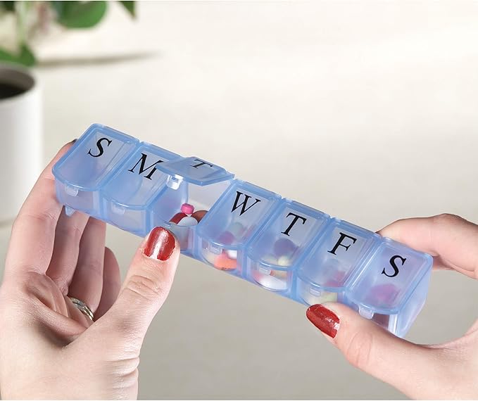 Ultra Bubble lok 7-day Pill Organizer By Apex Healthcare (Colors May Vary)
