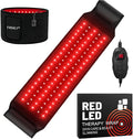 Red Light Therapy Belt with 105 LEDs, 51”x 7” 660nm & 850nm Red Light Therapy for Body, Wired & Wireless Controller with Timer and Intensity Adjustable for Body Waist Back Shoulder Leg Knee (Black)