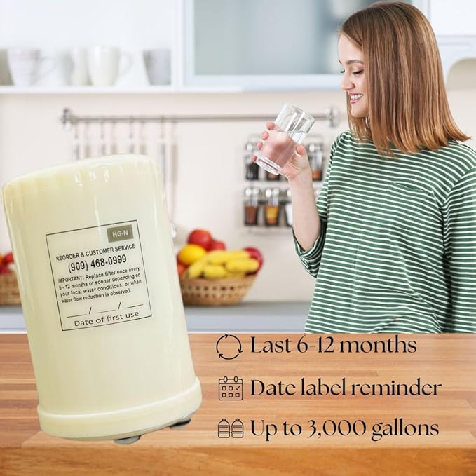 A2O Water-High Performance Water Filter Replacement Cartridge - HGN Type Water Ionizer Compatible (New Model),Made in USA