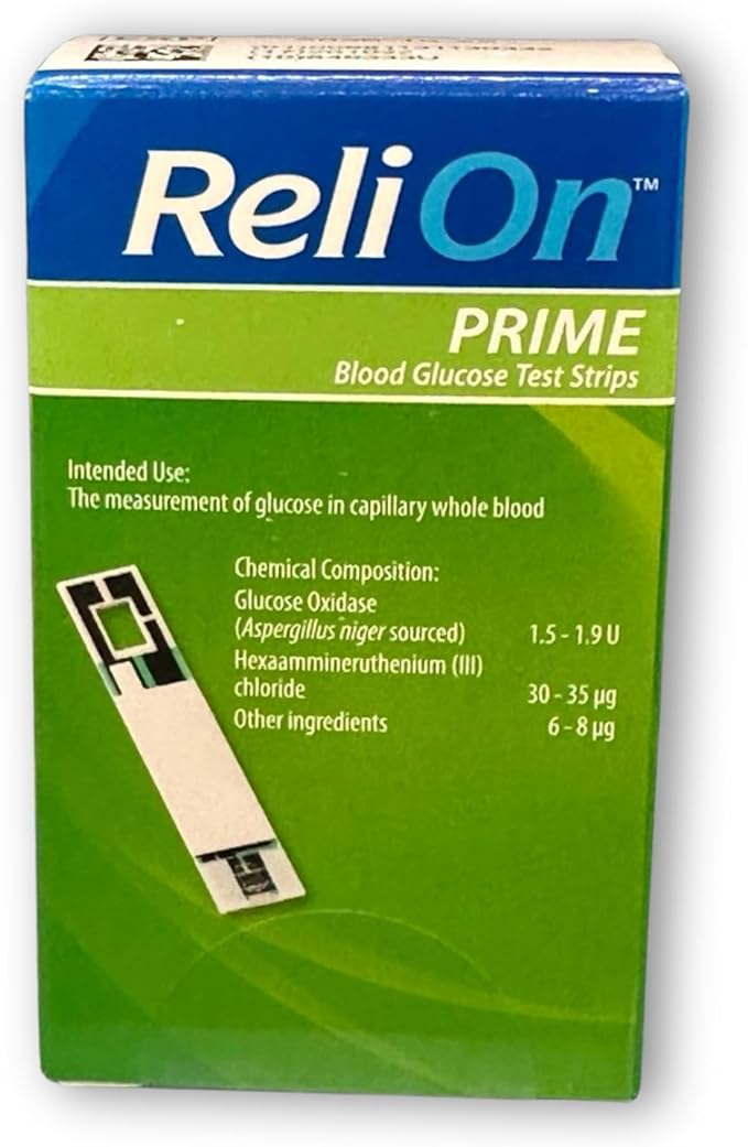 Prime Blood Glucose Test Strips- 50 Ct (Pack of 1) Reliable Blood Sugar Testing (Glucose Meter NOT Included), Boxed By Fusion Shop Store