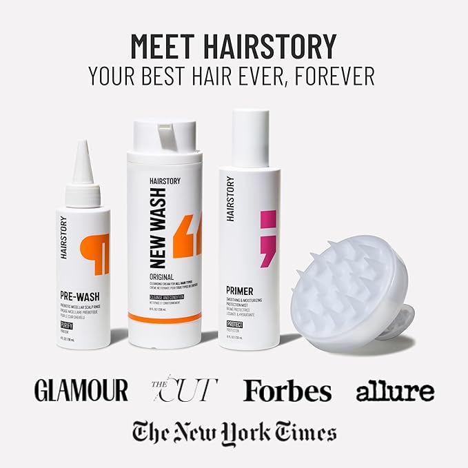 Hairstory Massaging Scalp Brush, Soothing Scalp Brush, Pair with New Wash Cleansing Cream, Promotes Deep Clean & Scalp Health