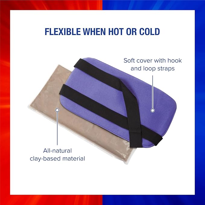 ThermiPaq Reusable Ice Pack and Hot Cold Pack For Injuries - Shoulder, Elbow, Ankles, Back and Knee Ice Pack, X-Large, 9.5 inches x 16 inches, Microwave Heating Pad