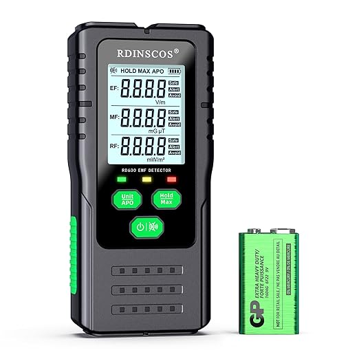 EMF Detector, Detect All 3 Types of Electromagnetic Radiation Field in 1 EMF Meter for Cell Towers, and Smart Meters, EMF Reader for Home, Office (RD630)