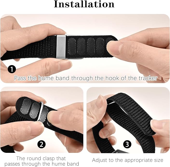 HSWAI Sport Nylon Loop Compatible with Hume Band Replacement, Soft Breathable Lightweight Strap Wristband for Hume Health Band Fitness Tracker Women Men