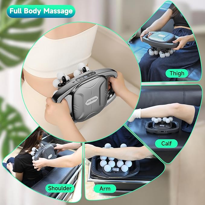 16-Head Massage Gun, 3 Modes & 30 Levels, Electric Massage Tool for Shoulder, Waist, Legs, Back Massager for Pain Relief Deep Tissue, Quiet & Powerful Full Body Massager, Ideal Gift for Men & Women