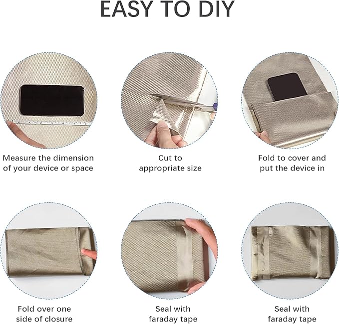 43in x 118in Faraday Fabric, Shielding Conductive Cloth for EMP EMF RFID Signal Blocking