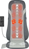 Shiatsu Back Massager with Heat,Full Back Massager for Pain Relief Deep Tissue,Longer Massage Chair Pad,Back Kneading Shiatsu or Rolling Massage for Chair,Christmas Gifts for Women Men Parents