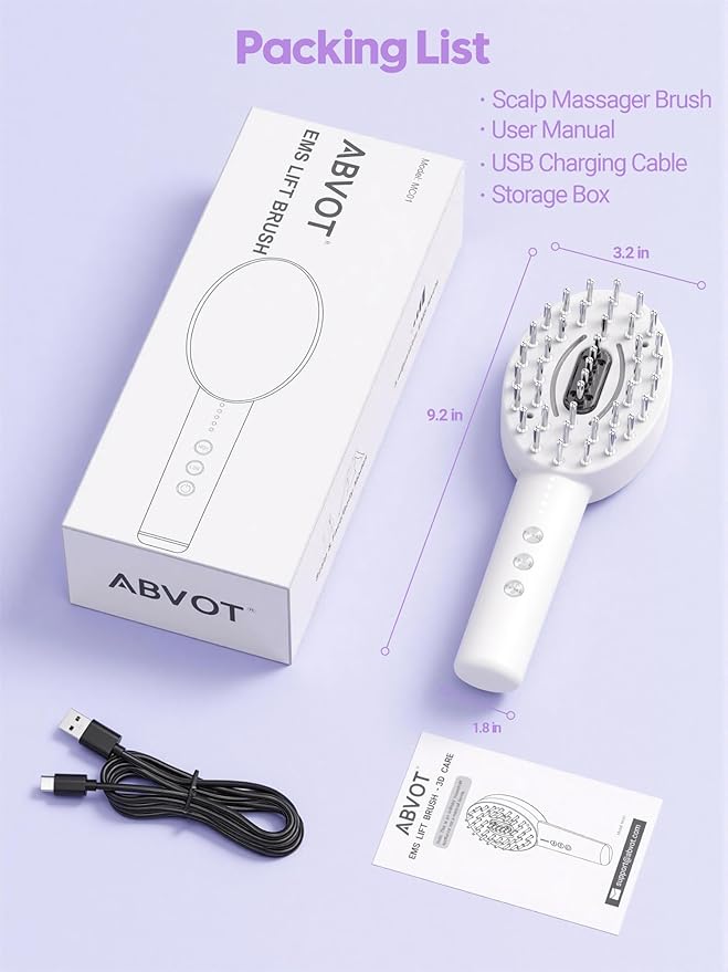 3-in-1 Electric Scalp Massager Brush, Vibrating Scalp Massager Comb with Hair Oil Applicator for Scalp/Face/Body Relaxation, Portable Massager Tool for Home & Travel, Gift for Men & Women(White)