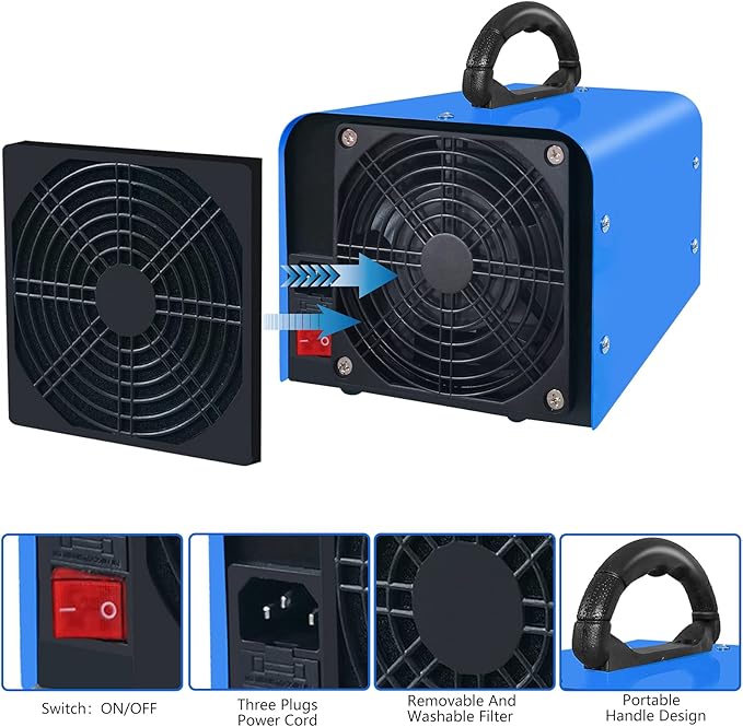 Maleb Ozone Generator 320,000mg/h - Ozone Machine Odor Removal Odor Eliminator Ionizer Deodorizer Ozonator Ozone Generator Air Purifier for Home/Car/Smoke/Pet Odor