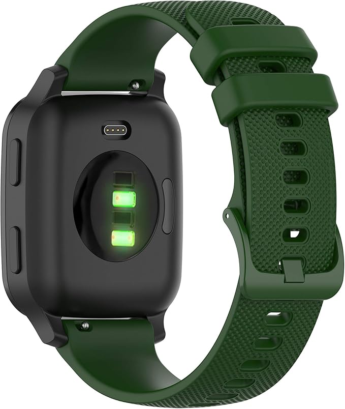 Compatible with Garmin Venu Sq Bands for Women Men, 20mm Quick Release Silicone Replacement Band Wristbands Straps Bracelet Fit for Garmin Vivoactive 3 Music, Forerunner 245 645 (Army Green)