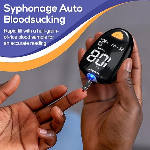 M26-K Blood Glucose & Ketone Testing Kit, 35 Safety Lancets, 25 Glucose Strips, 10 Ketone Strips, Travel Case, Glucose Control Solution, 2-IN-1 Glucose Ketone Meter, Home Use, No Coding, Large Display
