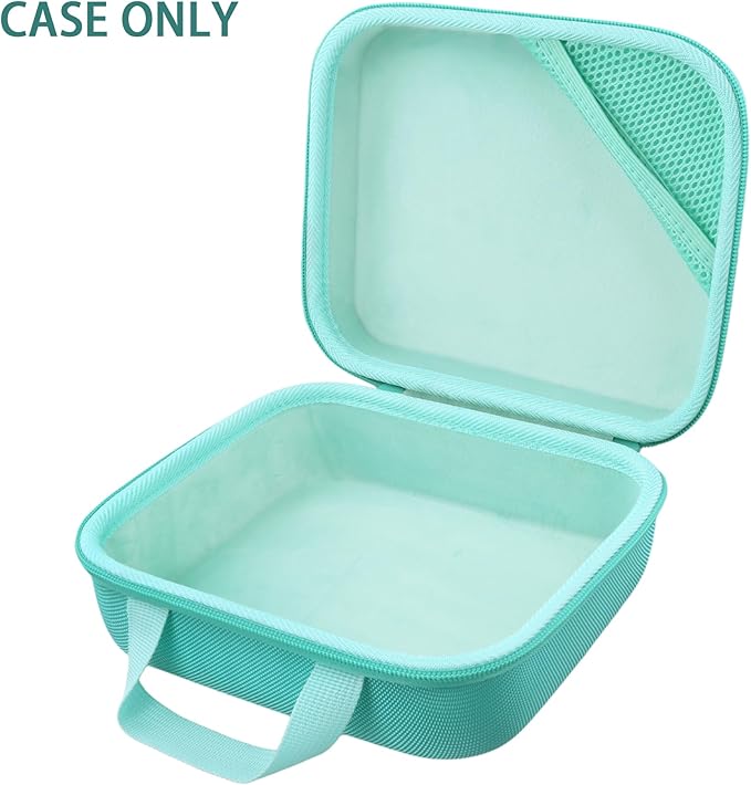 co2CREA Hard Case for OMRON Silver Upper Arm Blood Pressure Monitor BP5255, Mesh Pocket for Other Small Accessories, Mint Green
