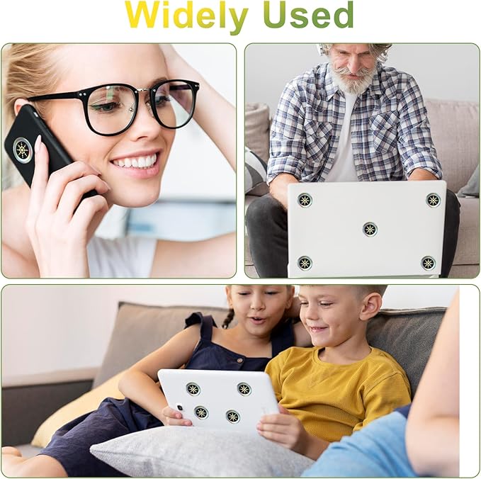 12 PCs Silver Phone Protection Stickers Neutralizers for Smart Phones/Tablets/Laptops/Computer/WiFi/Priner/TV Electronic Devices Stickers (Silver)