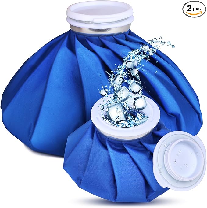 Ice Bags for Injuries, 3rd Gen Reusable Ice Packs, Hot & Cold Therapy Pain Relief, Ice Bag No-Leak & Waterproof, Traditional Ice Pack, Versatile & Durable, Blue (6 in + 11 in)