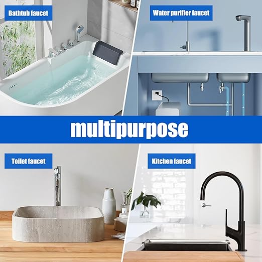 3 PCS Sink Filter Water Faucet, 360 ° Rotating Bathroom Sink Filter, Removes Chlorine Fluoride Heavy Metals Hard Water for Home Bathroom & Kitchen
