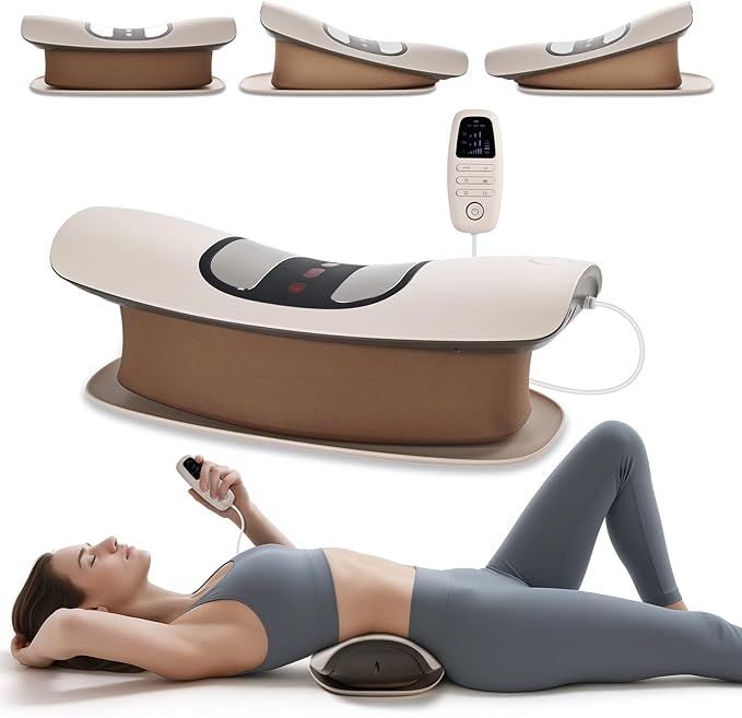 Electric Lumbar Traction Device, Electric Back Massagers Back Stretcher, Vibration Fascia pad, Used for The Waist, is a Waist pad Used After Exercising, Yoga, and Other Sports