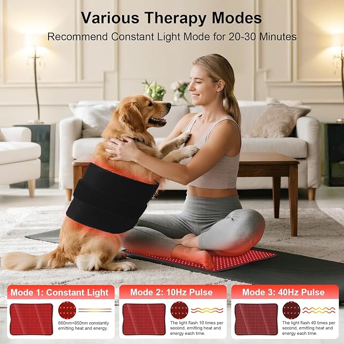 Red Light Therapy Mat for Body - 26.8" x 23.5" RedLight Therapy Pad with 600 LEDs,Near Infrared Red Light Mat 660nm & 850nm Redlight Therapy Pads W770