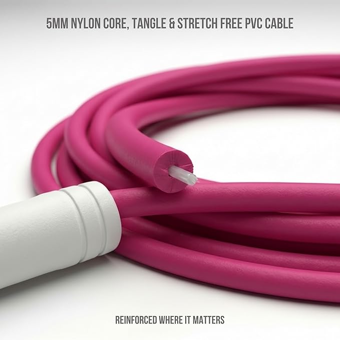 Elevate Rope Professional Beaded Jump Rope - 3m Adjustable, Quality Beads & Poly Cord - For Freestyle, Cardio & Tricks - All Levels & Indoor/Outdoor Use