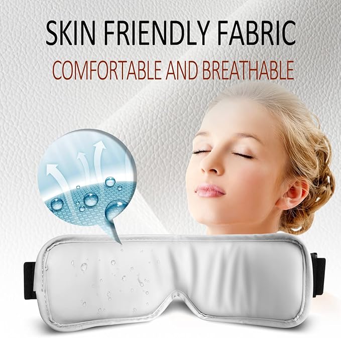 Eye Massager with Airbag Kneading,Constant Temperature Hot Compress, Multi-Frequency Vibration and Bluetooth Music (Large, Rabbit-Pink)