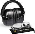 TradeSmart High-Performance Earmuffs for Shooting Range & Shooting Eye Protection Glasses + Firearm Confidence Course