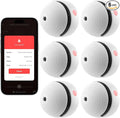 6-Pack Smart Smoke Detector with 10-Year Battery(Replaceable),Wi-Fi Smoke Detector with Smart Life App Notifications,Mini Size Fire Alarm for Home,RV,Easy Install